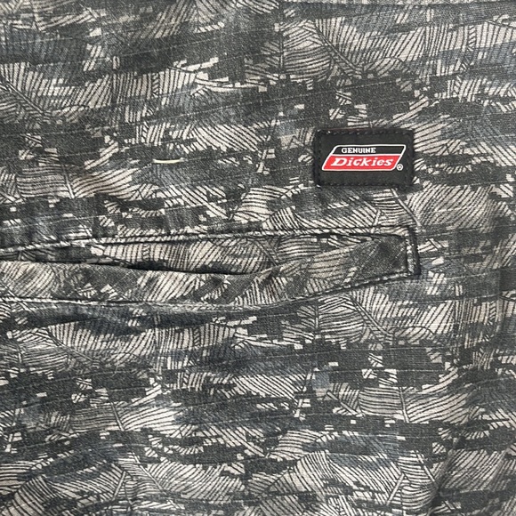 Dickies gray&white print cotton denim like shorts 5 pockets Mens sz 44 - Picture 6 of 11